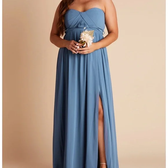 Birdy Grey Grace Convertible Chiffon Blue Formal Maxi Dress Bridesmaid - Picture 3 of 15